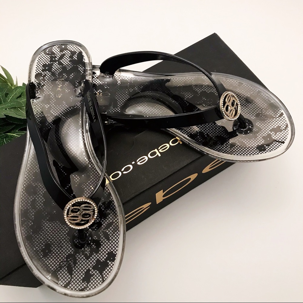bebe Logo Flip-Flops